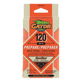 Gator 734201220 Sanding Sponge, 5 in L, 3 in W, 120 Grit, Aluminum Oxide Abrasive, S Size